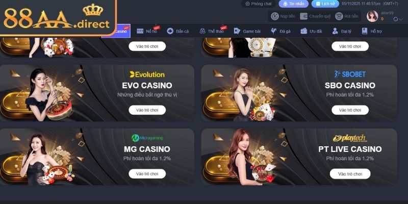 Phân tích sức hút nổi bật của sảnh Evolution